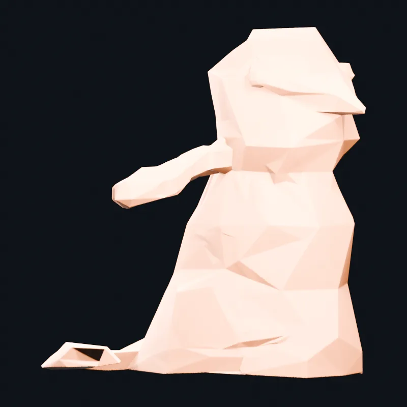 Pixal3D 여우 결과